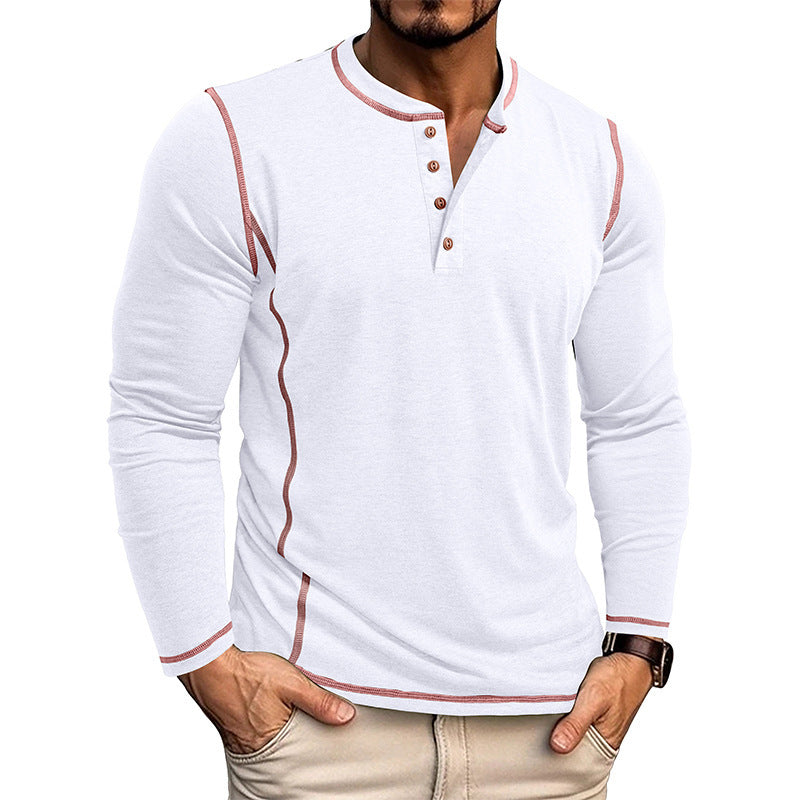 Herren Langarmshirt mit Knopfleiste Echoarchiv