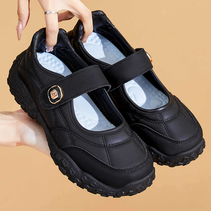 Damen nan sportive Mary-Jane Freizeitschuh mit verstellbarem Klettverschluss, gepolstertem Knöchelkragen und profiliertem Outdoor-Laufsohlen-System Echo Archiv