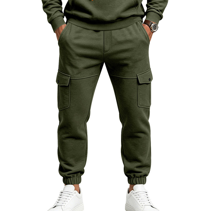 Herren Cargo-Jogginghose mit aufgesetzten Klappentaschen und elastischem Bündchen Echoarchiv