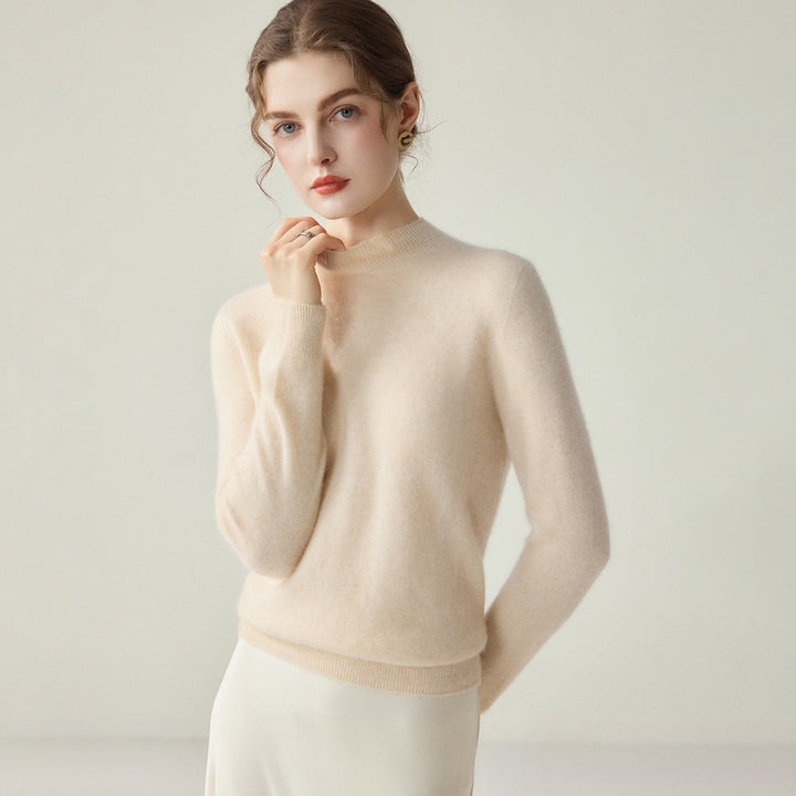Damen Schmaler Mockneck-Feinstrickpullover mit kaschmirähnlicher Haptik Echoarchiv