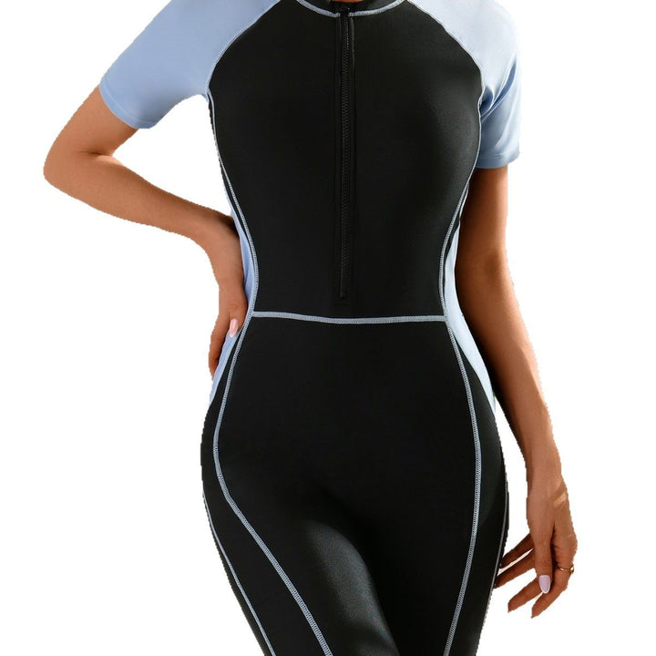 Damen Sportlicher Neopren-Surfsuit mit kurzem Arm Echo Archiv