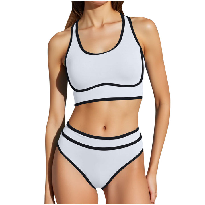 Damen Sportliches Bikini-Set mit hoch taillierter Hose Echo Archiv