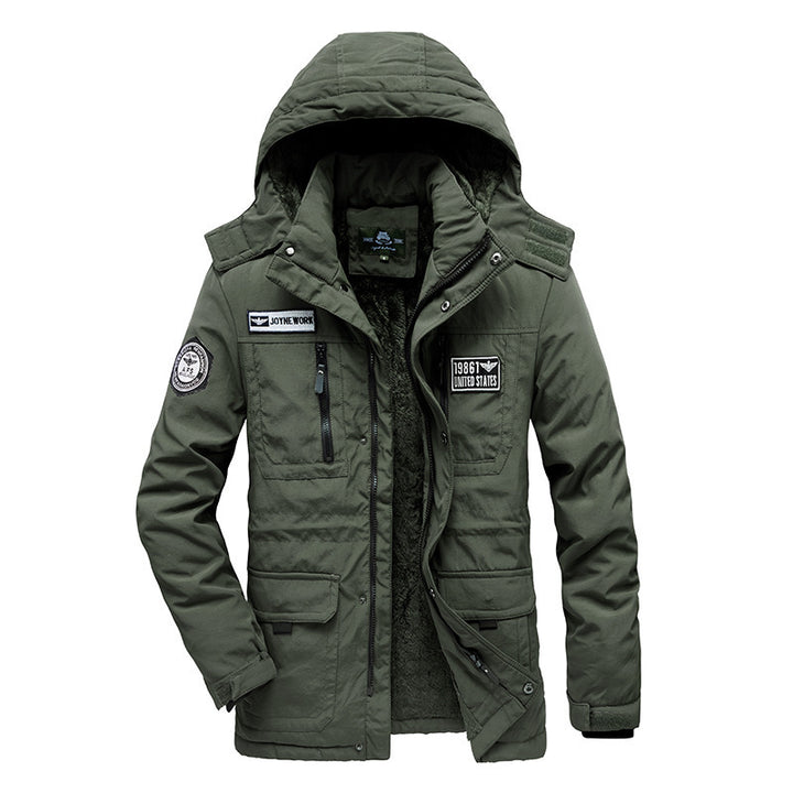 Herren Modularer Utility-Parka mit durchgehendem Teddyfleece und abdeckbarer Frontleiste Echo Archiv