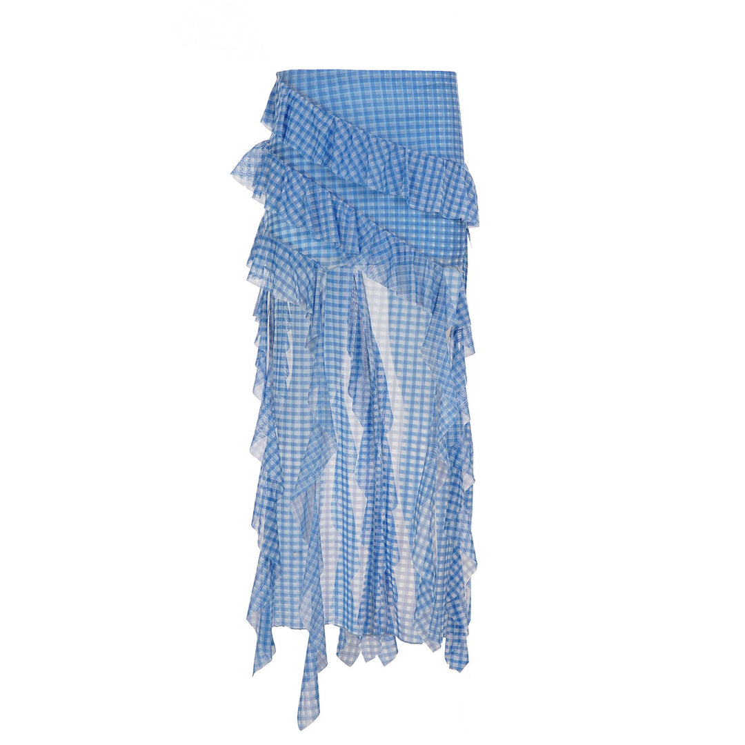 Damen Maxirock mit Rüschendetails und Vichy-Muster Echo Archiv