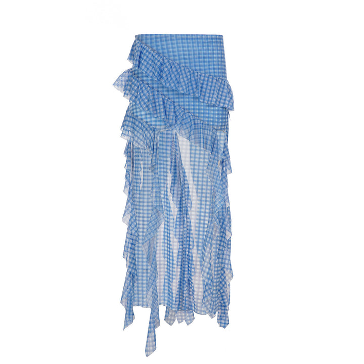 Damen Maxirock mit Rüschendetails und Vichy-Muster Echo Archiv