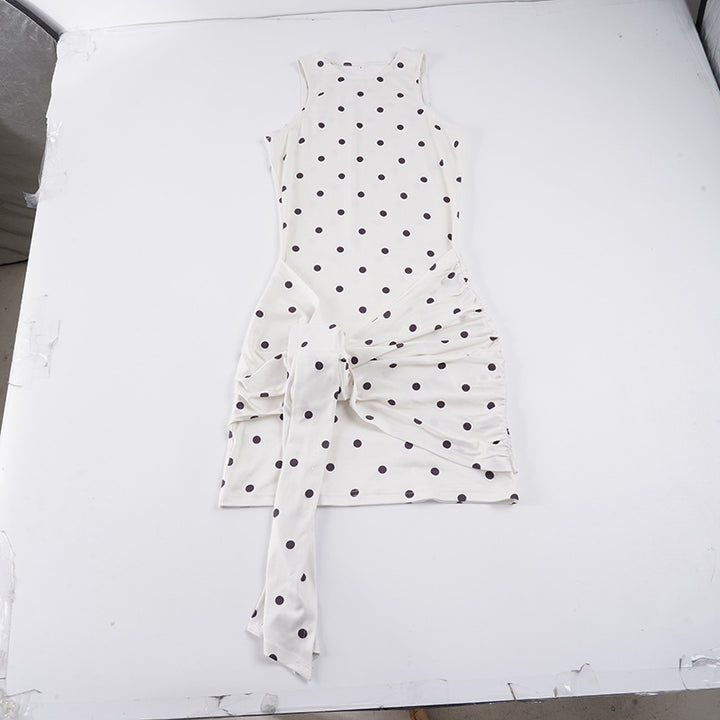 Damen Mini-Kleid mit Rüschendetails und modernen Punktmustern Echo Archiv