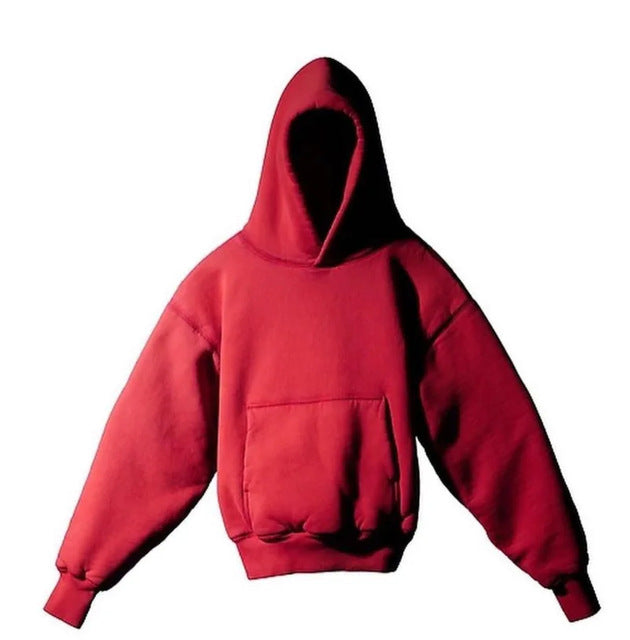 Unisex Boxy-Kapuzenpullover mit überlappender Kapuze, verdeckter Kängurutasche und gerippten Bündchen – Auréline
