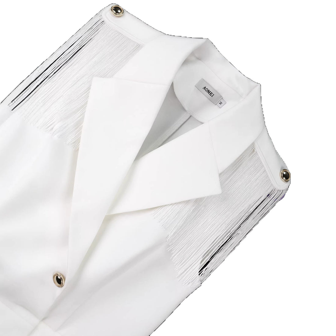 Damen Fransen-Kleid im eleganten Blazer-Stil – Élara