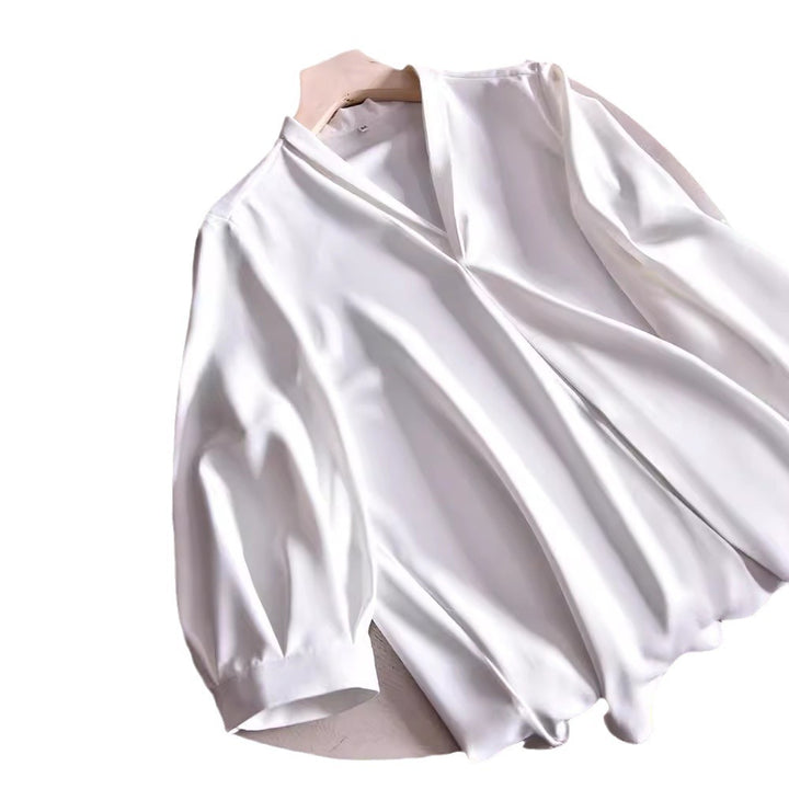 Damen Elegante Bluse mit Ballonärmeln Echoarchiv