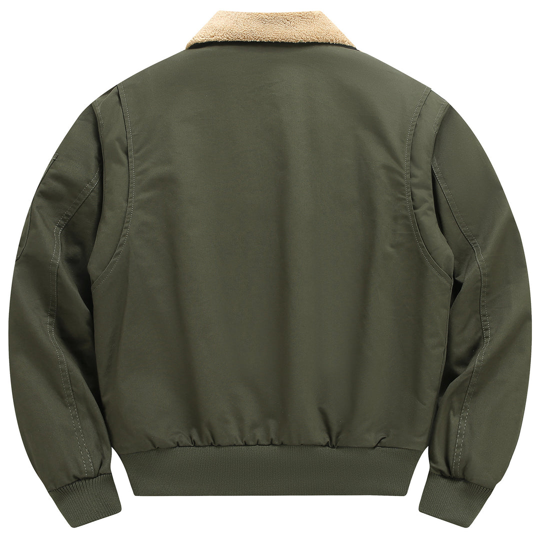 Herren lässige Freizeitjacke mit weichem Teddyfutter und funktionalen Taschen Echoarchiv