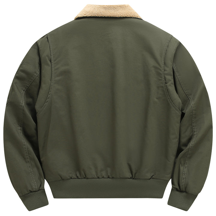 Herren lässige Freizeitjacke mit weichem Teddyfutter und funktionalen Taschen Echoarchiv