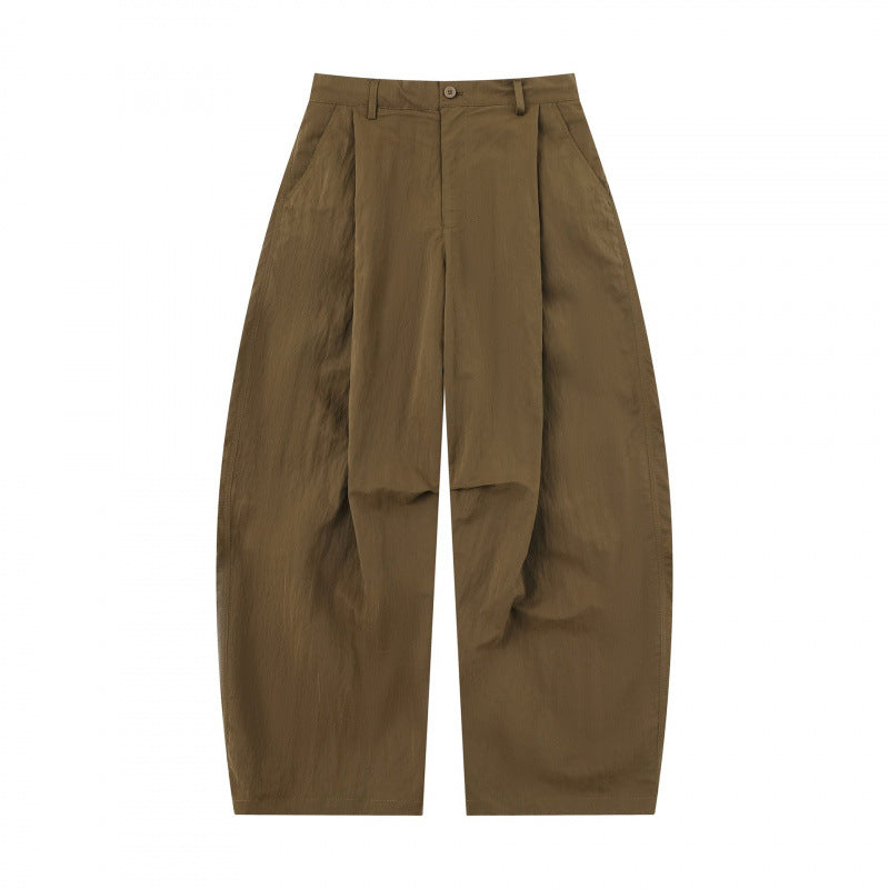 Damen Weite Ballonhose aus Baumwollmischung mit hohem Bund und elastischem Rückengummi Echo Archiv