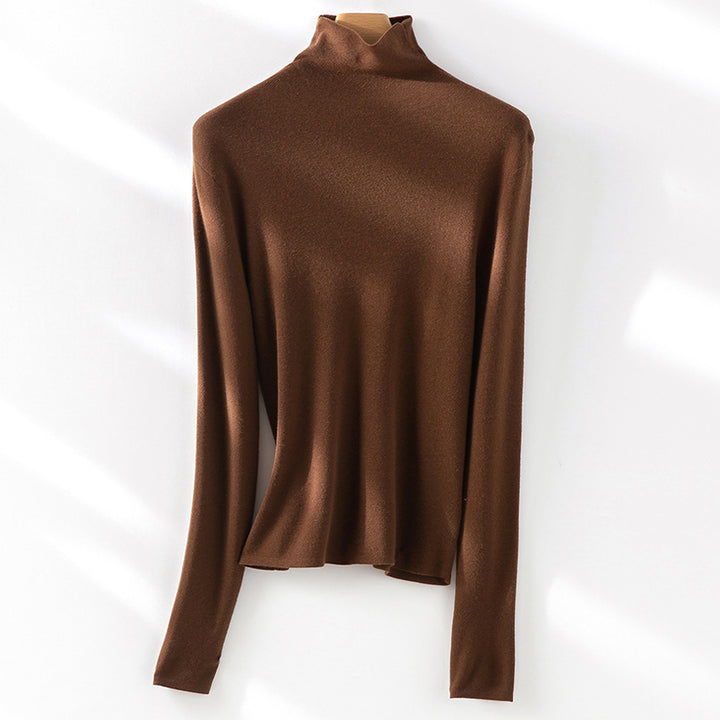 Damen Slim-Fit Feinstrick-Rollkragenpullover mit Stretch Echoarchiv