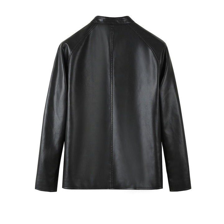 Herren modische Kunstlederjacke mit minimalistischem Schnitt und funktionalen Taschen Echoarchiv