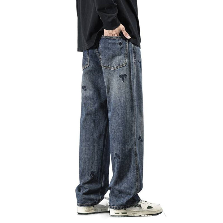 Herren Bequeme und modische Jeans mit Stickereien – Vardeno