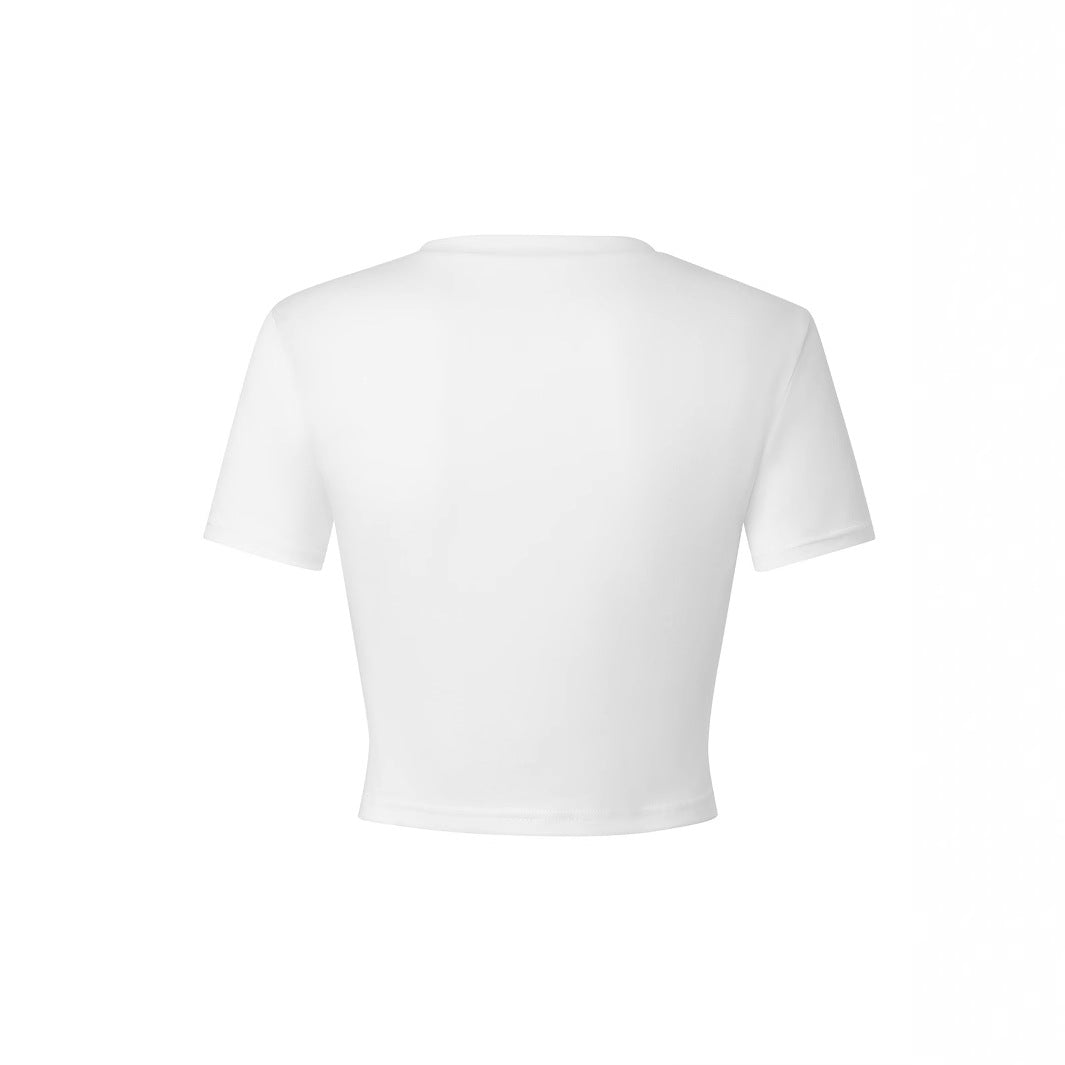 Damen Crop-T-Shirt mit modernem Städte-Design Echo Archiv