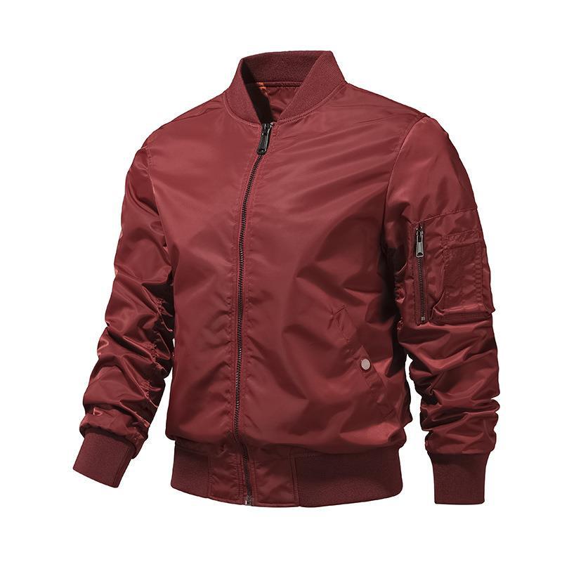 Herren Windabweisende Nylon-Bomberjacke mit Reißverschluss-Ärmeltasche und gerippten Bündchen Echo Archiv