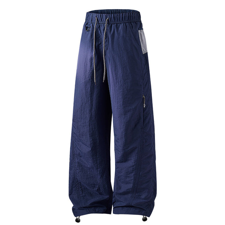 Herren Weite Cargo-Freizeithose mit elastischem Bund, Tunnelzug und Reißverschlusstaschen Echoarchiv