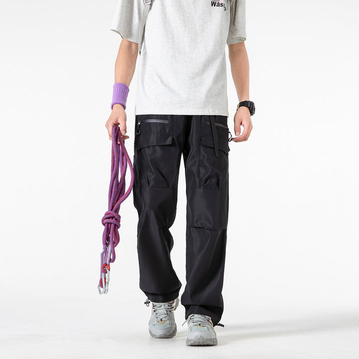 Herren Weite Utility-Cargohose mit verstärkten Kniepassen, Zipper- und Klappfächern Echo Archiv