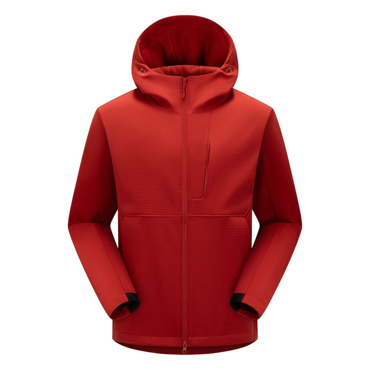 Herren Softshell-Funktionsjacke mit Wattierung, Kapuze & Zwei-Wege-Reißverschluss Echoarchiv