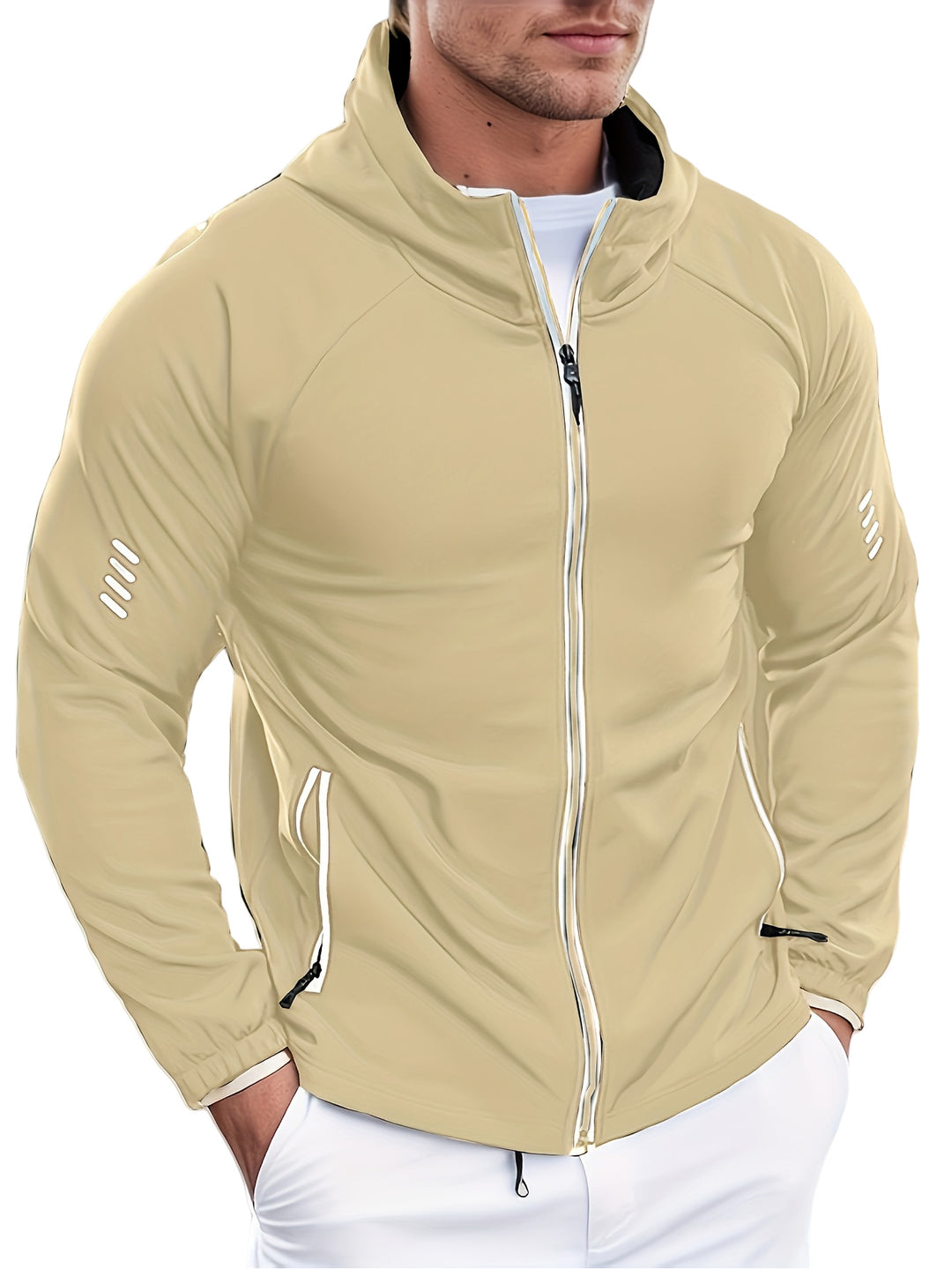 Herren Sportliche Übergangsjacke mit Reißverschlusstaschen Echo Archiv