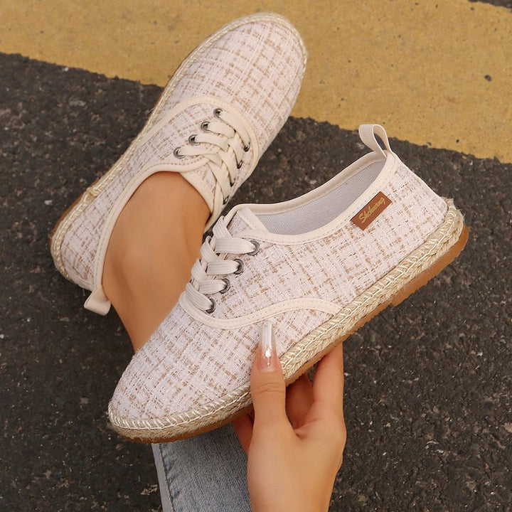 Damen  atmungsaktive Strick-Espadrilles mit geflochtener Jute-Sohle und flexiblem Memory-Fußbett Echo Archiv