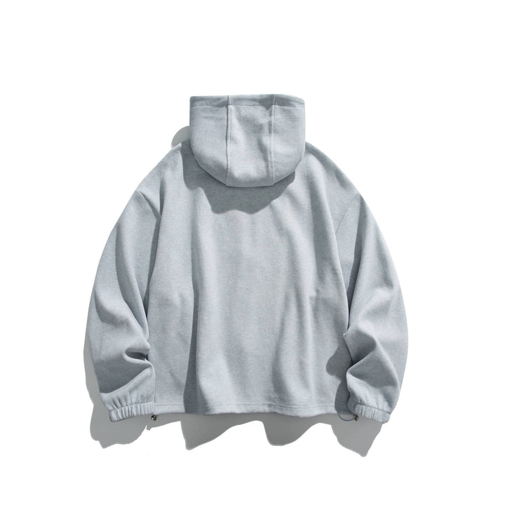 Unisex Leichte Zip-Hoodie-Jacke mit Reißverschlusstaschen und verstellbarem Saum Echoarchiv