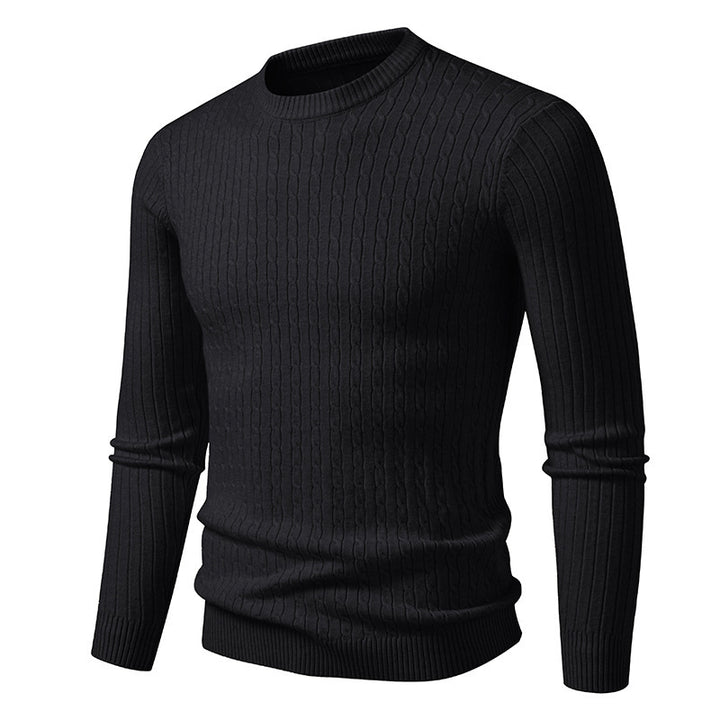 Herren Grobstrickpullover mit elegantem Zopfmuster Echoarchiv