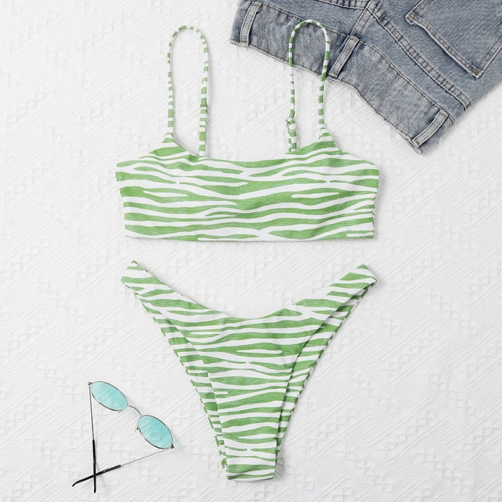 Damen Bikini-Set mit zeitgemäßem Zebra-Print Echo Archiv