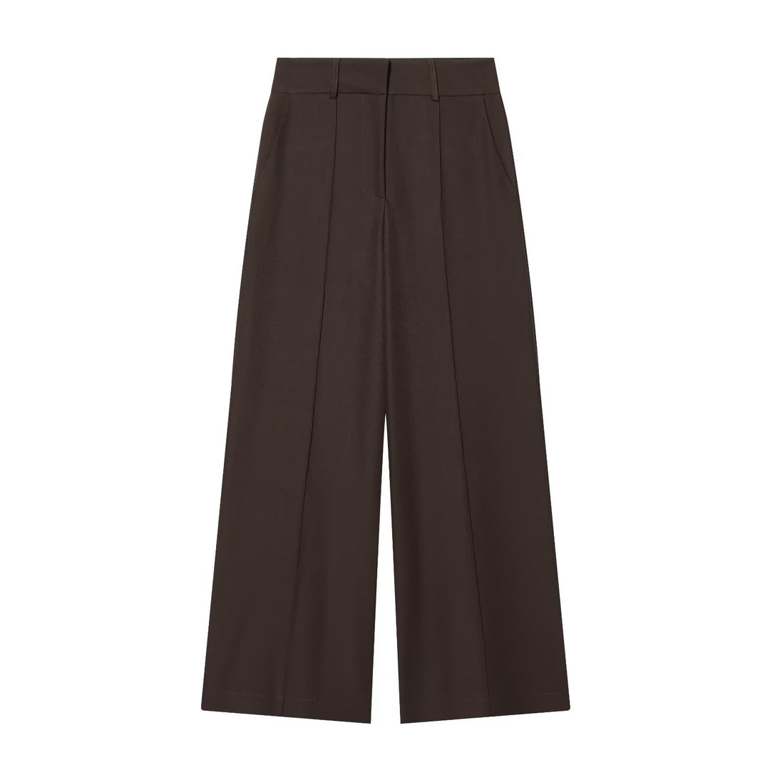 Damen Weite High‑Waist-Hose mit markanter Bügelfalte und Bundfalten Echo Archiv