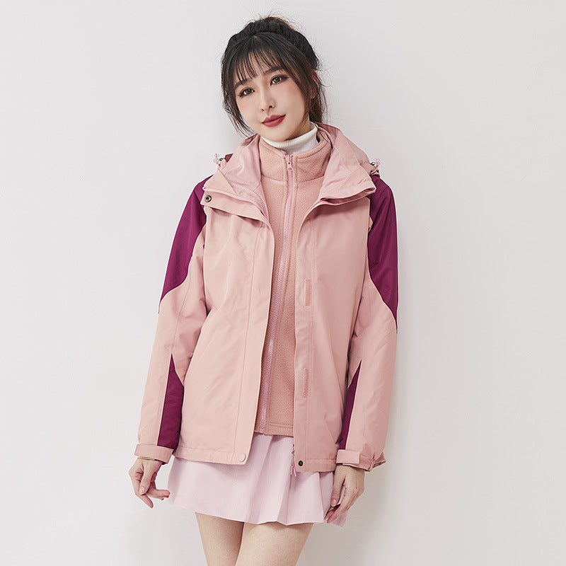 Damen zweilagige Outdoorjacke mit herausnehmbarer Fleece-Innenjacke und winddichter Membran Echoarchiv