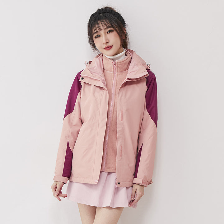 Damen zweilagige Outdoorjacke mit herausnehmbarer Fleece-Innenjacke und winddichter Membran Echoarchiv