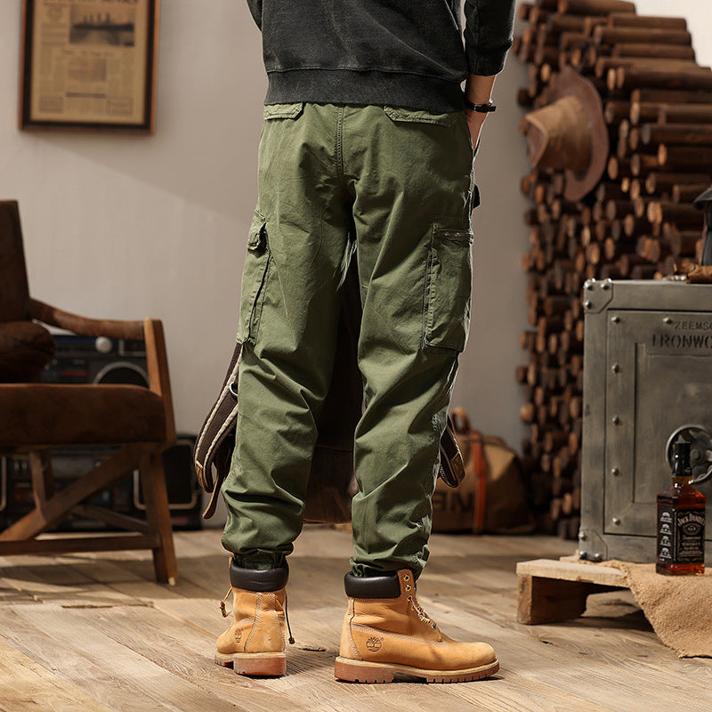 Herren Utility-Cargo-Jogger aus robustem Baumwoll-Twill mit elastischem Komfortbund, Multifach‑Taschen und Reißverschluss-Beintasche Echo Archiv