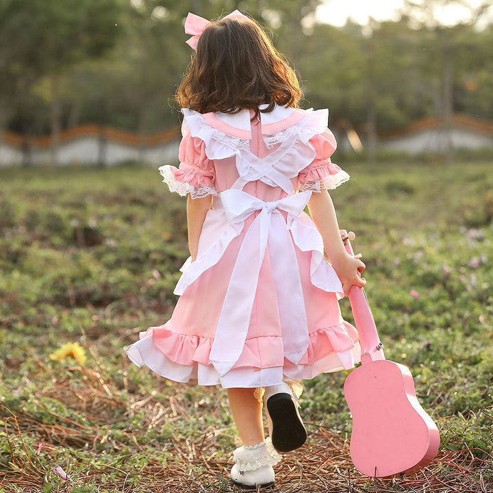 Mädchen niedliches Märchenhaftes Kleid mit Rüschen und Schleifen Echo Archiv