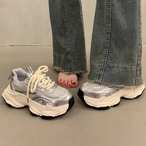 Damen Sportliche Chunky Sneakers mit atmungsaktiver Oberfläche und dämpfender Sohle Echo Archiv
