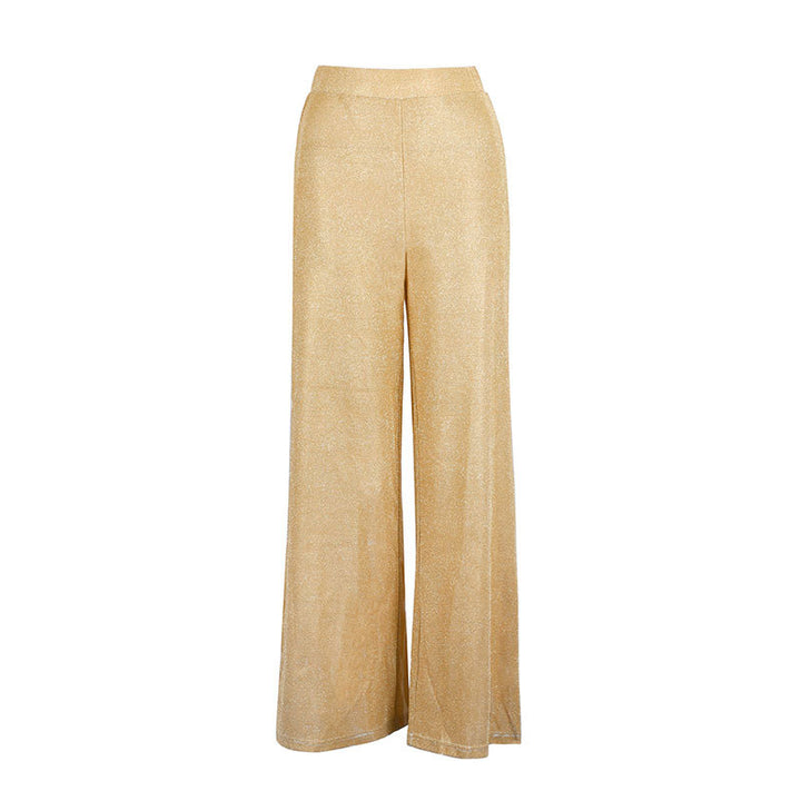 Damen Elegante weite Hose im funkelnden Metallic-Look Echo Archiv