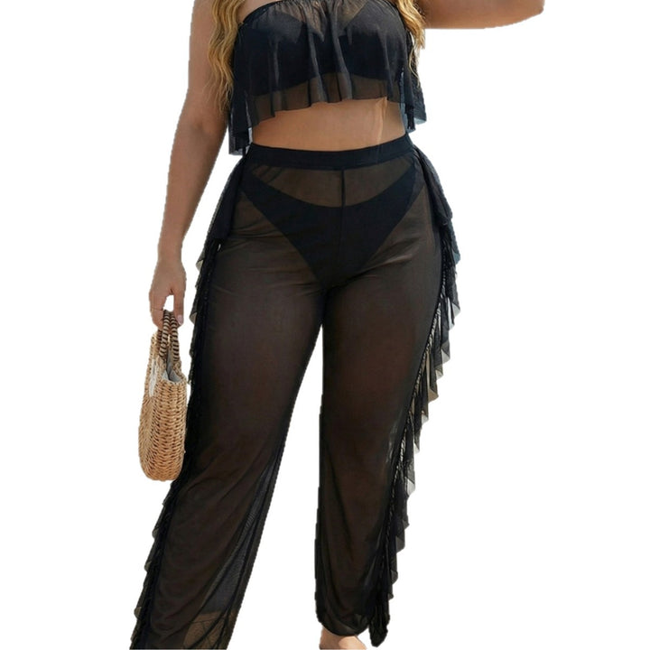 Damen eleganter Strand-Bikini-Set mit fransigen Akzenten Echo Archiv