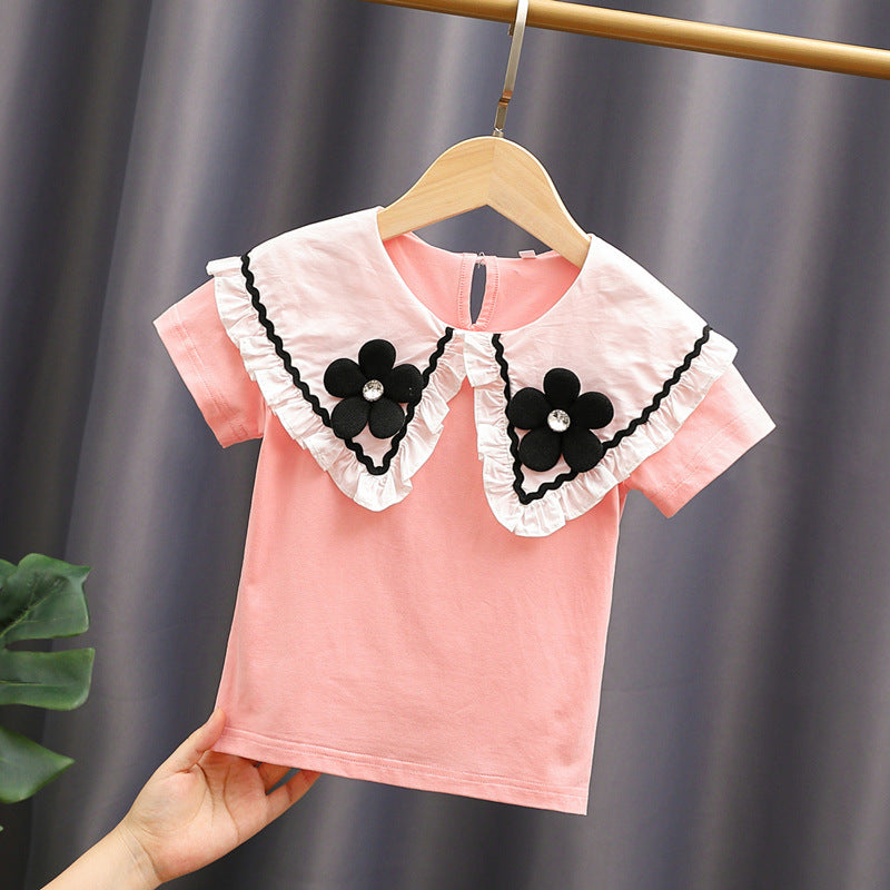 Damen elegante und verspielte Bluse mit Volantkragen Echo Archiv