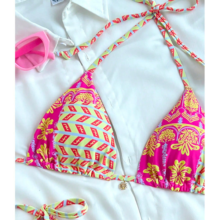 Damen Zweiteiliger Bikini mit modischem Mustermix Echo Archiv