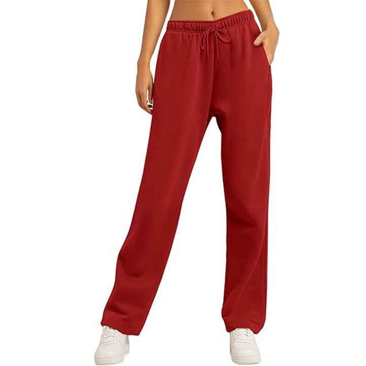 Damen nan hochwertige Relax-Hose mit hoher Taille, geradem Bein und integrierten Eingrifftaschen Echo Archiv