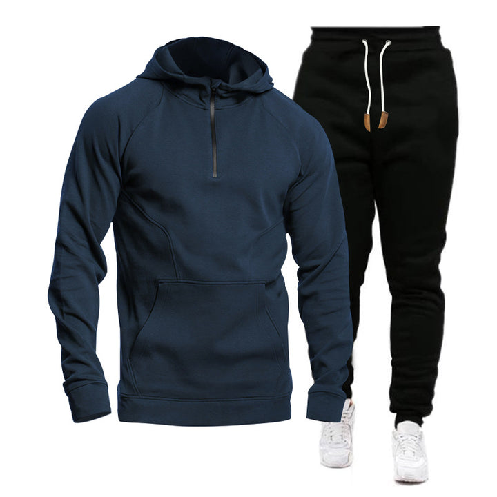 Herren Sweatpants und Kapuzenshirt Set mit modernem Schnitt und funktionalen Taschen Echoarchiv
