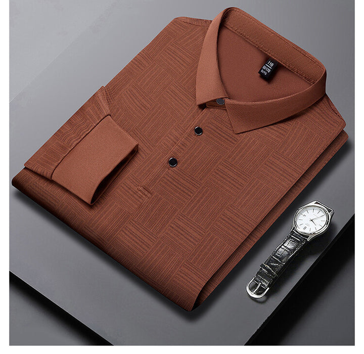 Herren elegantes und atmungsaktives Hemd mit strukturiertem Design Echoarchiv