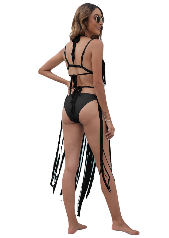 Damen Häkel Strandkleid mit Fransen Echo Archiv