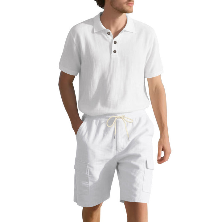 Herren Polohemd und Cargo-Shorts Set Echoarchiv