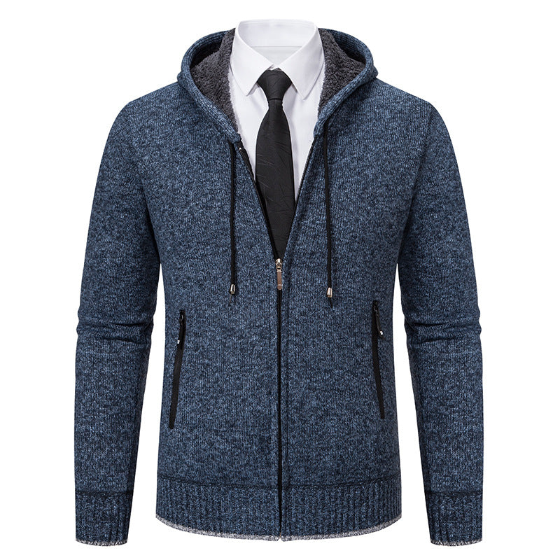 Herren Strickjacke mit Kapuze und weichem Innenfutter Echoarchiv