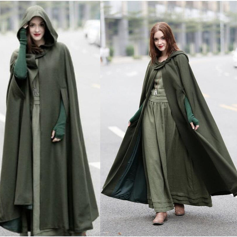 Damen elegante Kapuzenumhang mit verstellbarem Verschluss – Montévia
