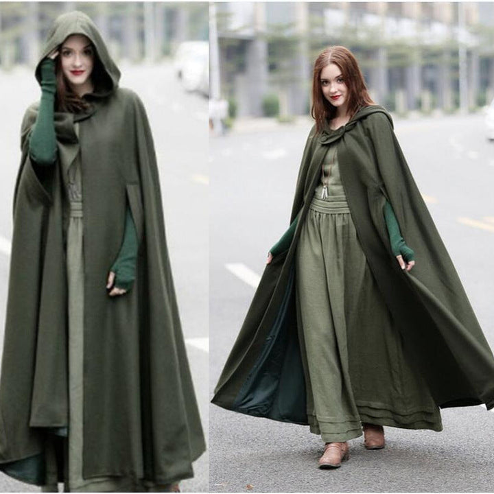 Damen elegante Kapuzenumhang mit verstellbarem Verschluss – Montévia