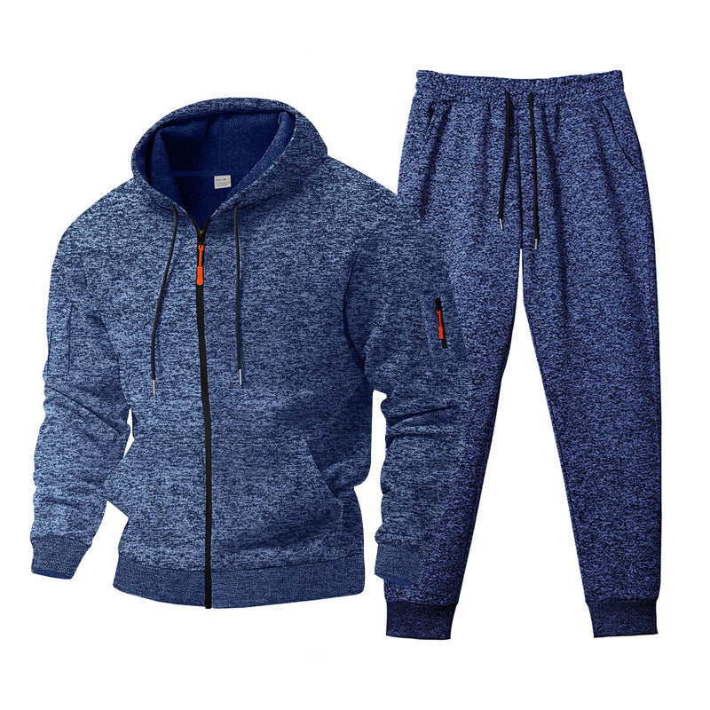 Herren sportives Freizeit-Set mit strukturiertem Hoodie und bequemen Jogginghosen Echoarchiv