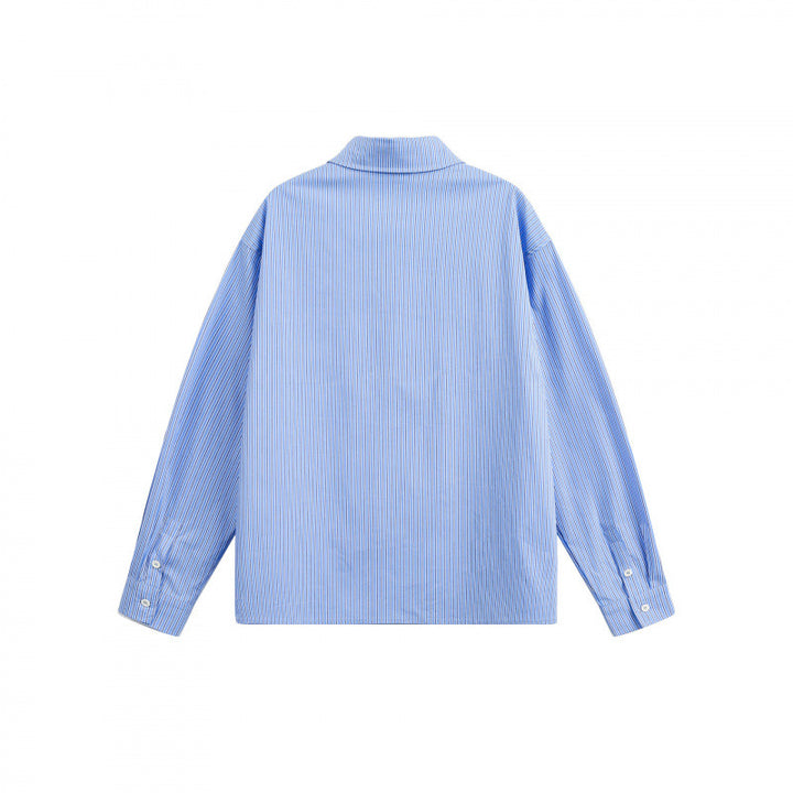 Damen Oversize-Hemd mit feinem Nadelstreifen, Brusttasche und klassischem Kentkragen Echo Archiv