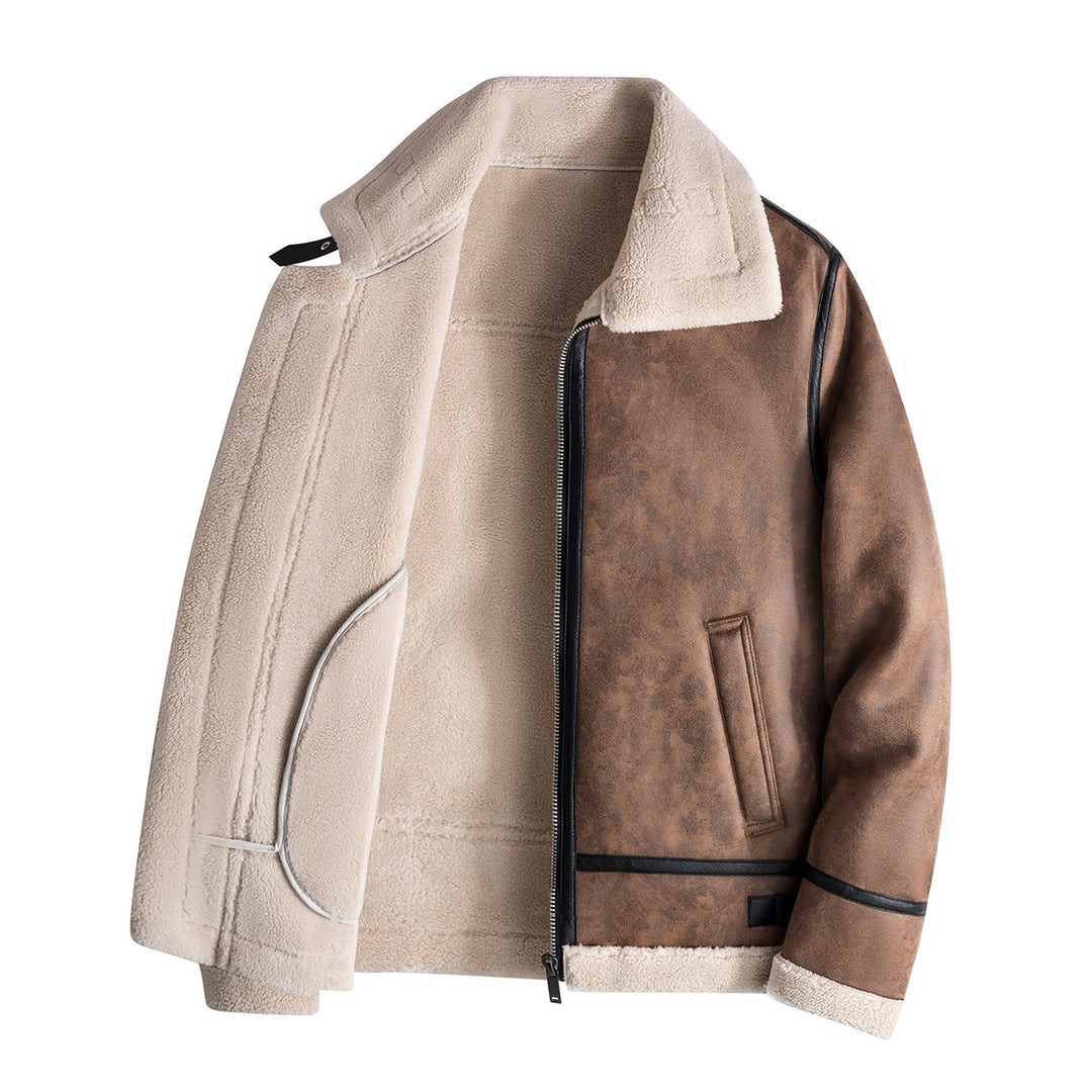 Herren Kunstleder Bomberjacke Echo Archiv